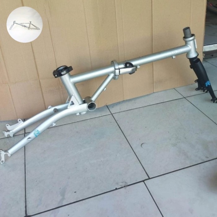 TERBARU frame sepeda lipat RB mirip fnhon gust troy include handlepost discbrake cakram 16+ 349