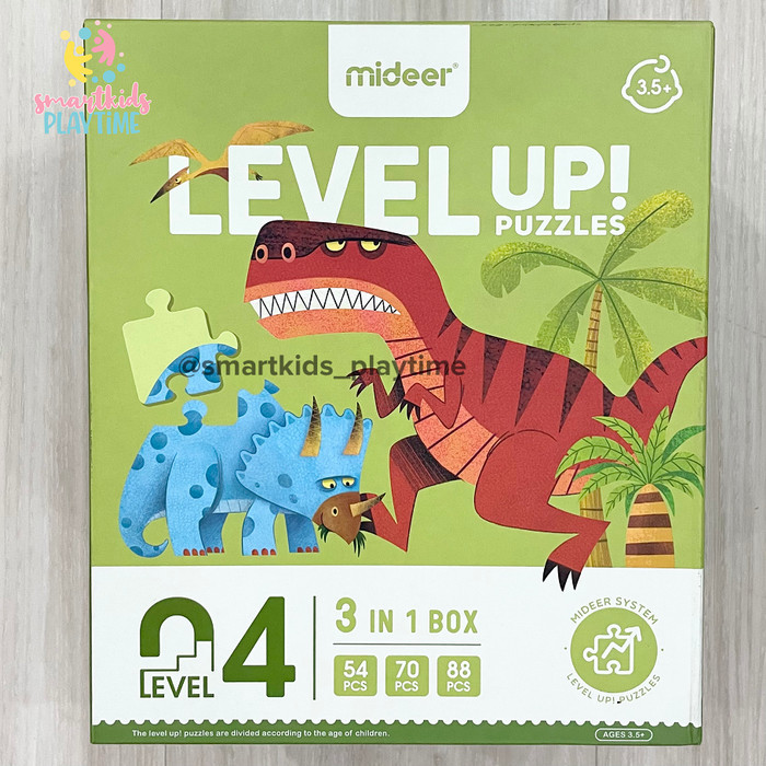 TERBARU Mideer Puzzle Level 4 - Dinosaurs - Mainan Edukasi Anak