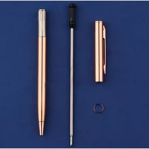 

Pulpen Slim Stainless Steel Emas Rose Gold Silver Chrome Slim Exclusive Pen