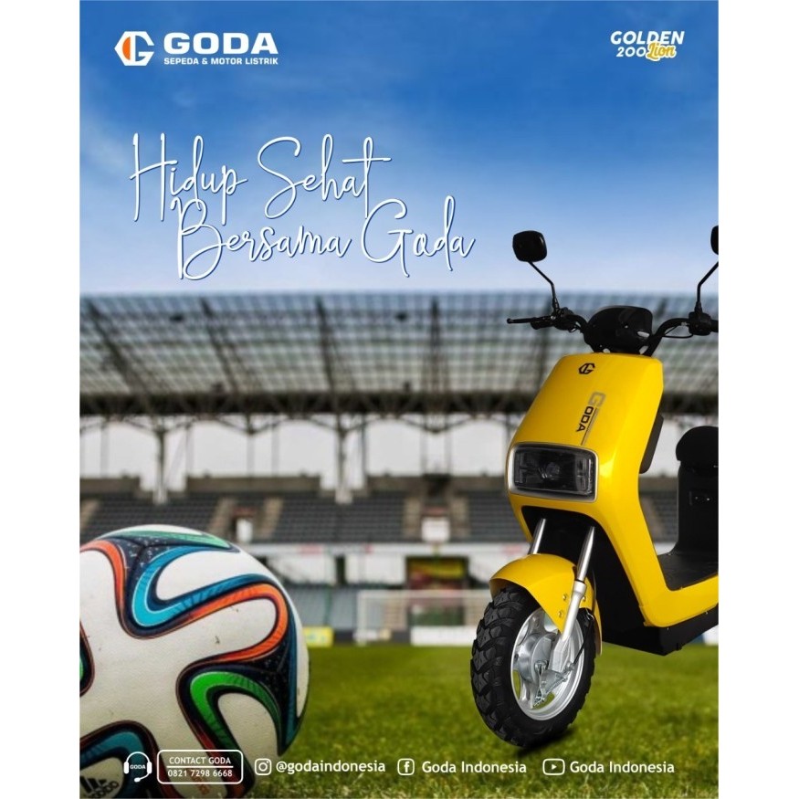Sepeda Motor Listrik Goda lion golden 200 G200 SNI LN love summer Pro