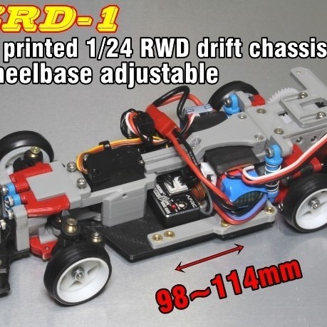 ZRD1 RWD drift chassis 1/24 1/28 kit 3D print model not k989