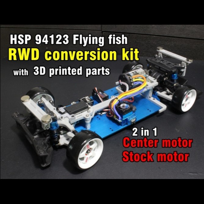 HSP 94123 Flying Fish RWD conversion kit 3D print model