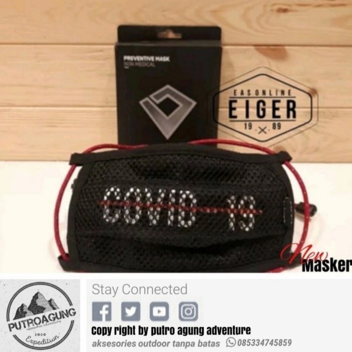 FREE ONGKIR MASKER BODYPACK X EIGER ORIGINAL FREE ONGKIR