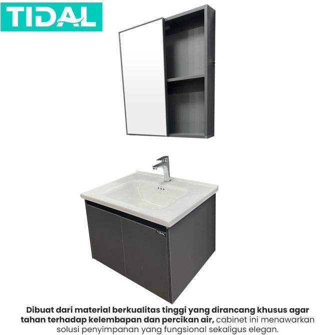 Sale Tidal Wastafel Kabinet Set Minimalis Cermin Kamar Mandi Tidal Td153