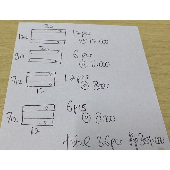

Acrylic price tag/ label nama 2mm custom ukuran 36 pcs