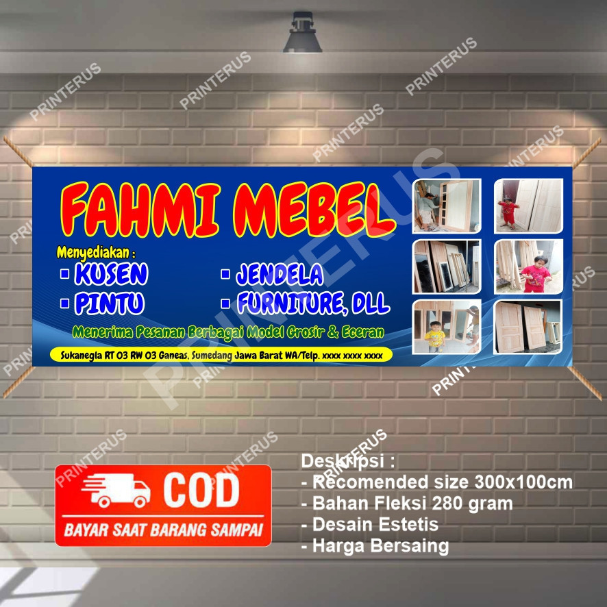 Ambil PROMO Sekarang Juga >>  Spanduk Banner toko Meubel toko bangunan murah dekat bisa cod 1 hari l