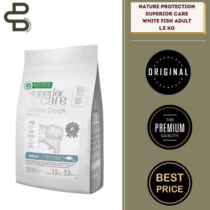 Promo Natures Protection Superior Care White Dog White Fish Adult 1,5 Kg Freshpack