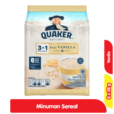 

Quaker Oats 3 in 1 Vanila Bag 8 x 28 g