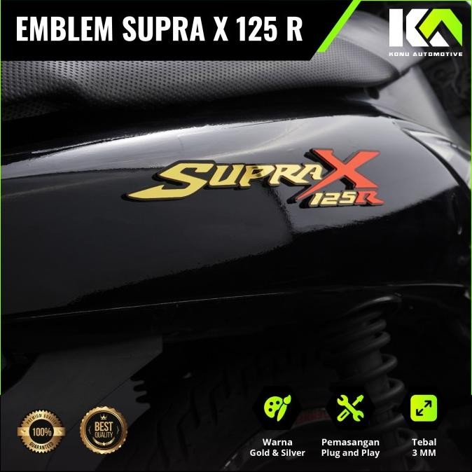 2PCS EMBLEM MOTOR SUPRA X 125 LOGO SUPRA 3D OLD SUPRA HONDA STIKER