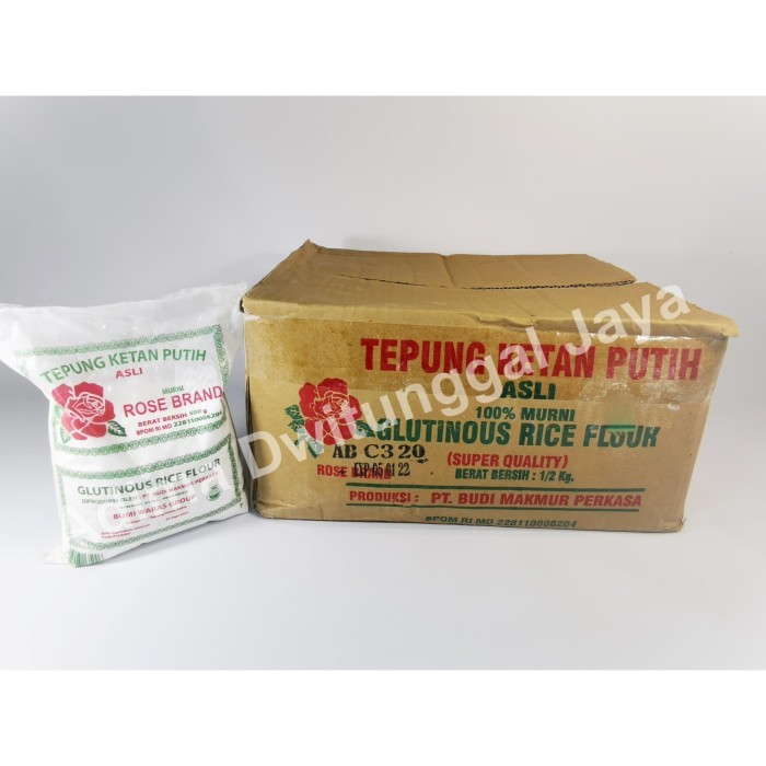 

TERBARU! Tepung Ketan Putih Rose Brand 20x500 gr - Karton