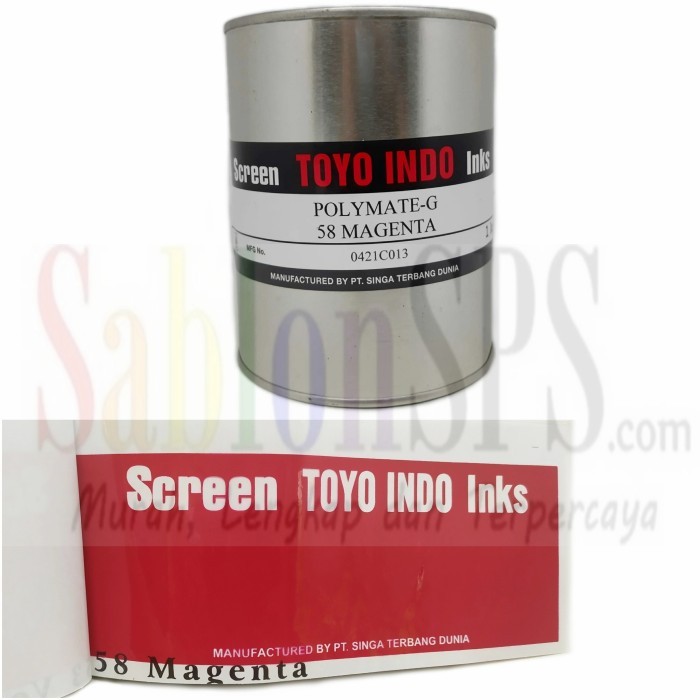 

PROMO! TINTA TOYO POLYMATE MAGENTA G58 MAGENTA TINTA SABLON PLASTIK 1kg