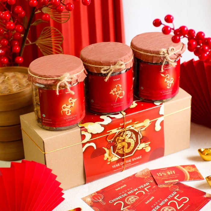 

Hampers Imlek / Cny Hampers - Cookies 3 Jar + Free Greeting Card Gercep