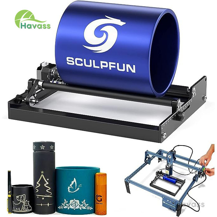 

SCULPFUN Pengukir Laser Rotary Roller Laser Pengukir Laser Rol Sumbu