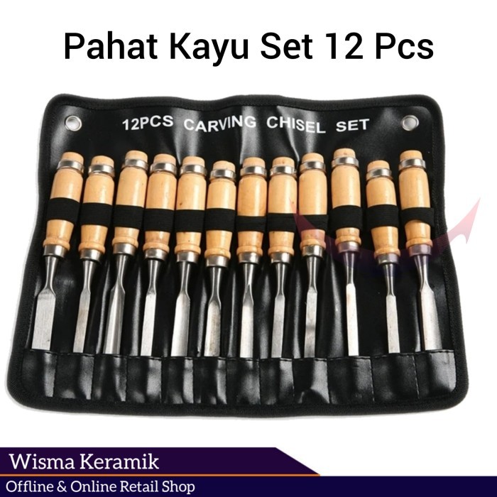 

Pahat kayu set 12 pcs, Wood Carving Chisel set
