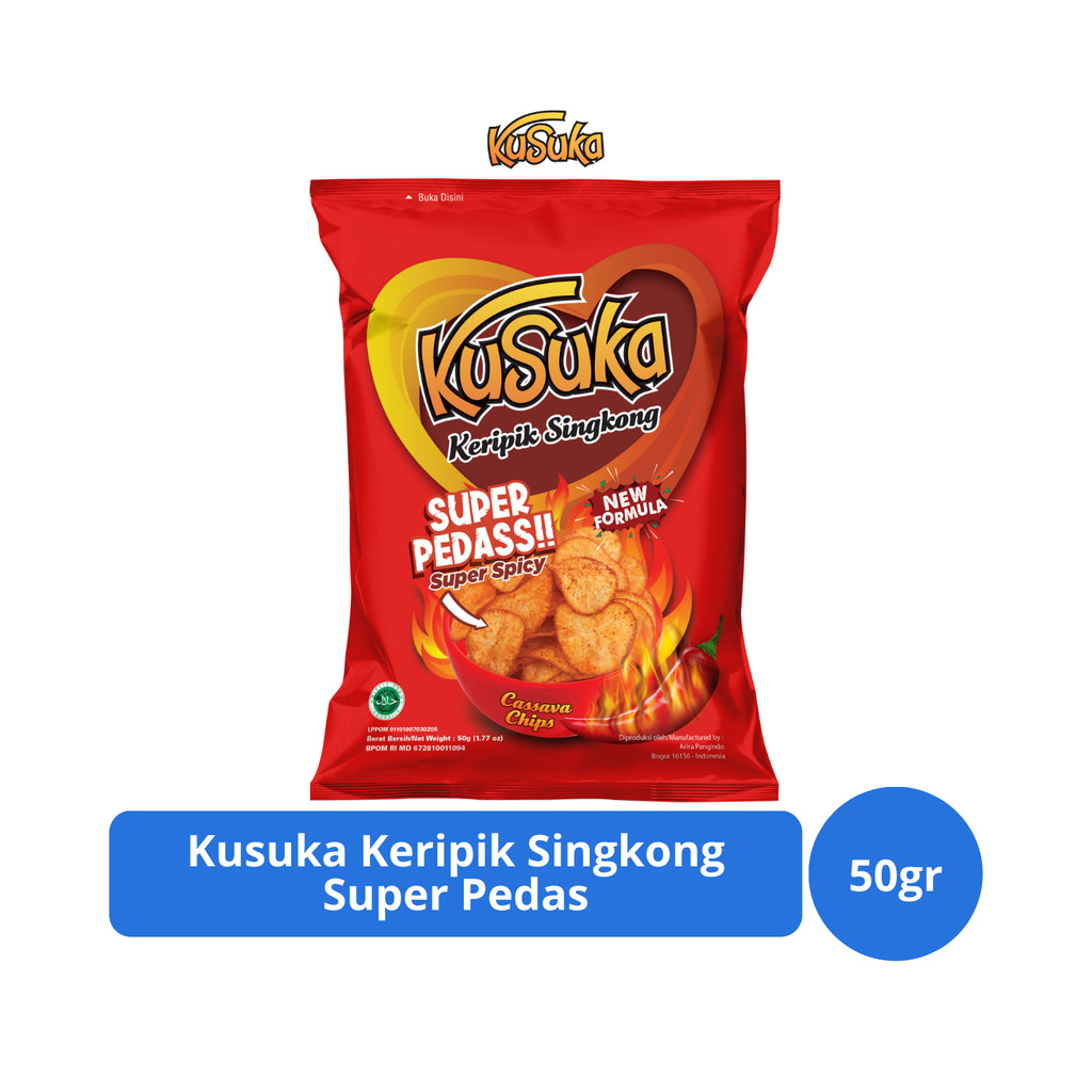 

Kusuka Keripik Singkong Super Pedas 50gr