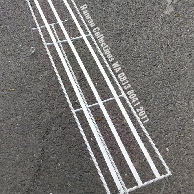 Pot Besi Tanaman Rak Besi Tempat Pot 1 Tingkat Murah Putih Erendias42