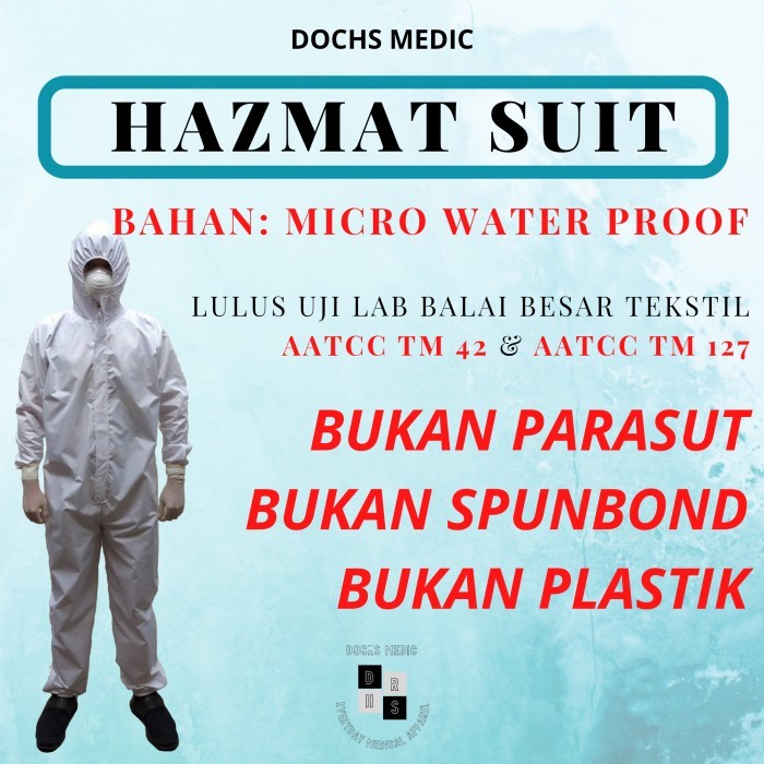 Hazmat Suit / Baju Hazmat / Baju APD / Coverall