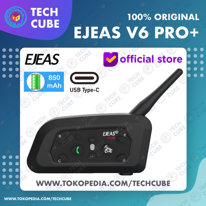 PROMO! [UNIT ONLY] EJEAS V6 Pro Plus Pro+ Bluetooth Intercom Helm 6 Rider Helmet Alt Q7 V4 PRO PLUS