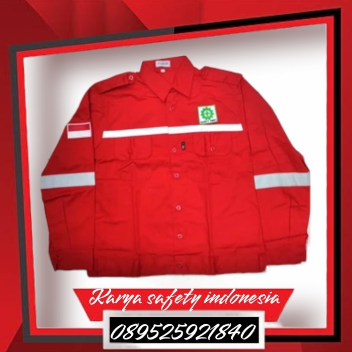 Baju Safety Lengan panjang Proyek /Kemeja Safety Proyek k3 Atasan 8