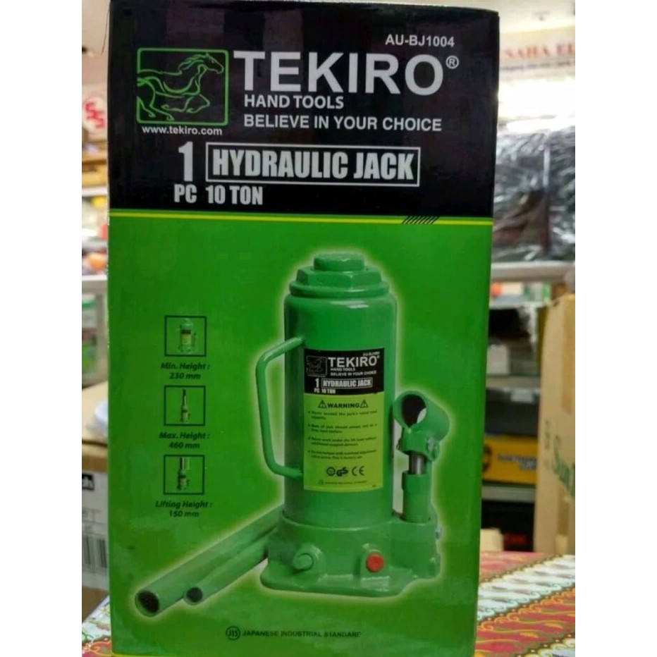 Deskripsi dongkrak hidrolik 10 ton TEKIRO dongkrak botol 10 ton hydrol