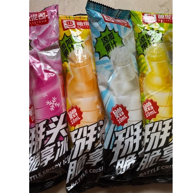 

DELICIOUS ICE BATTLE CRISPY FLAVOR MINUMAN JELLY RASA JERUK SUSU NANAS STROBERI HALAL