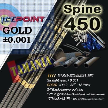 PANDARUS ICE POINT GOLD Spine 450 Carbon 40T ID 3.2 0.001