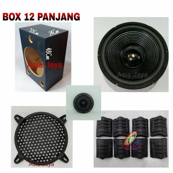 PAKET COMBO Speaker 12 Inch Woofer Curve 12 38B + Box 12+Siku + Cobra Terlaris