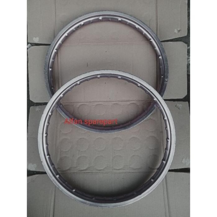 Velg Velk Lingkaran Set Depan Belakang Alumunium Merk Rossi Ring 17 X4 Bekas