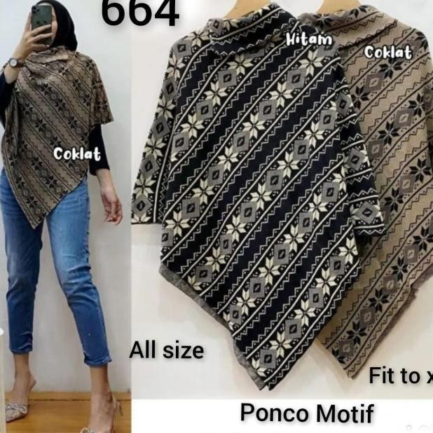 Ponco Outer Mantel Rajut Adem.Tebal All Ize Fit To M7L