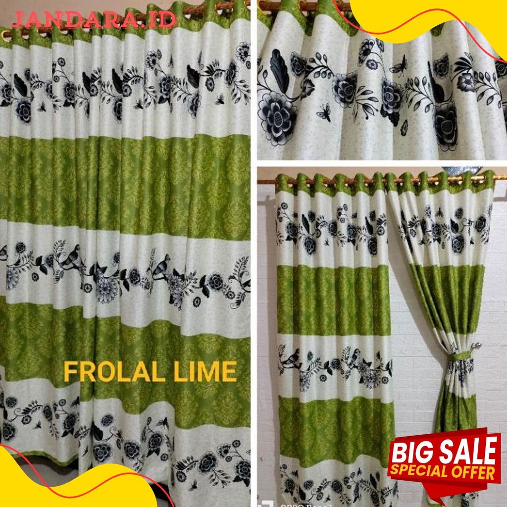Gorden Smokring 12 Lubang Tirai Pintu Dan Jendela Free Tali Diskon Setengah Harga