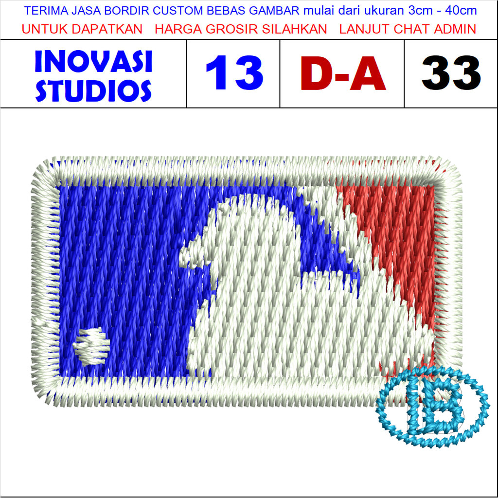 PATCH BORDIR LOGO D-A33 MLB BASEBALL REVIEW/TESTIMONI- IPATCH STUDIOS