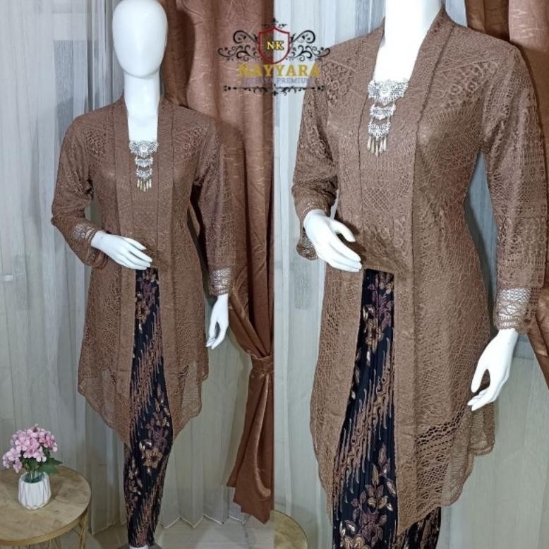 dem kintani kebaya - setelan kebaya brukat modern kutu baru panjang / kebaya kutubaru tunik / kebaya