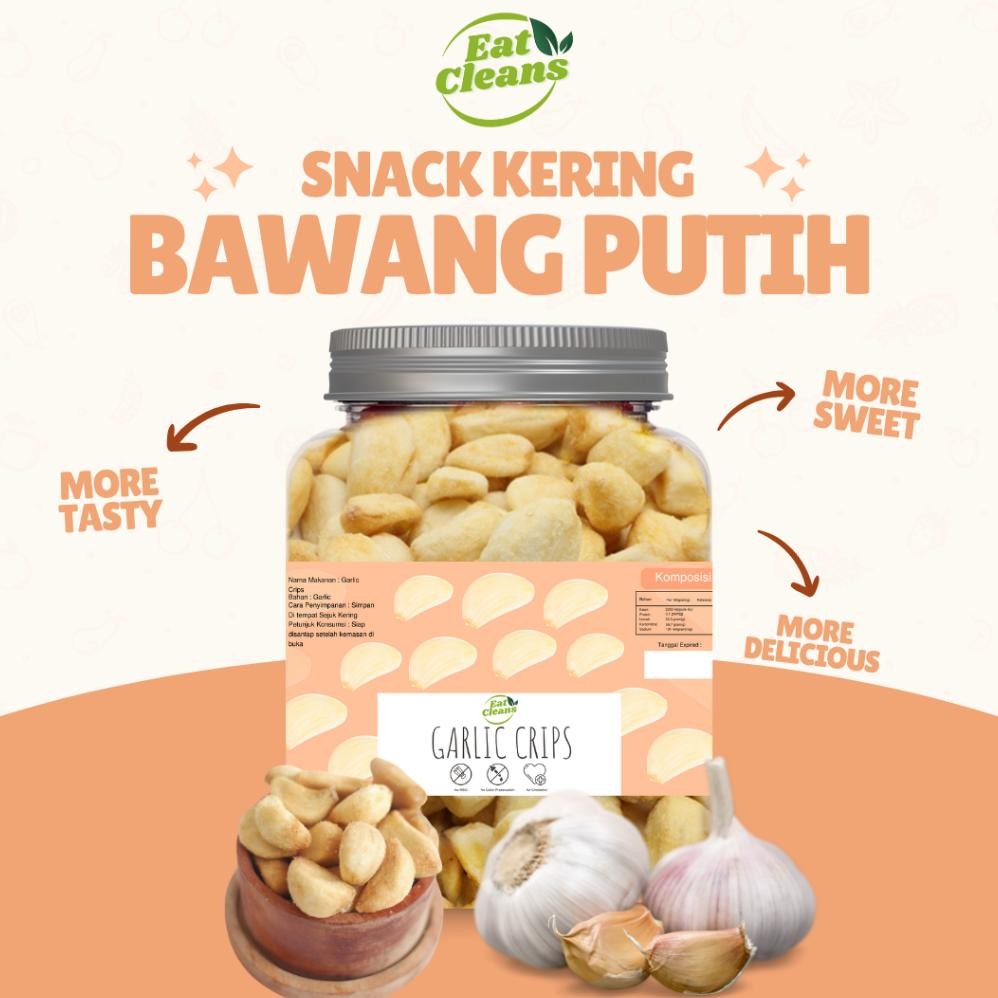 

Pum Garlic Chips Freeze Dried - Keripik Ba Putih - Crispy Garlic Chips - Cemilan Sehat - Kripik Viral Ba Putih