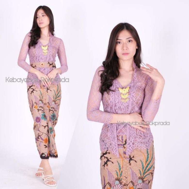 dem kebaya bali kebaya lilac kebaya kutubaru modern rok wiru/rok kipas