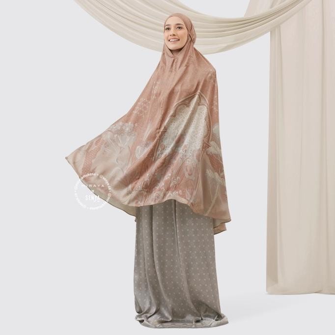 Mukena Travel Printing Miraya x Senya Talavera Rosegold