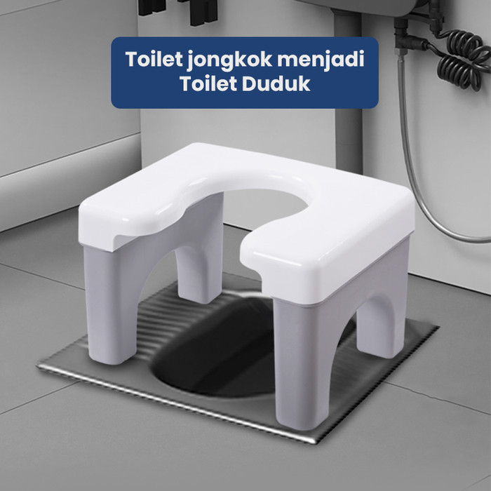 Dudukan Kursi Toilet Jongkok Portable Bangku Toilet Kursi Jongkok Bahan Plastik Anti Slip Hsb682