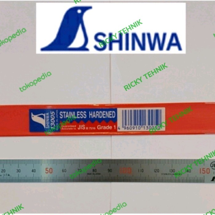 

H-101A STAINLESS STEEL RULLER 150MM MERK SHINWA JAPAN
