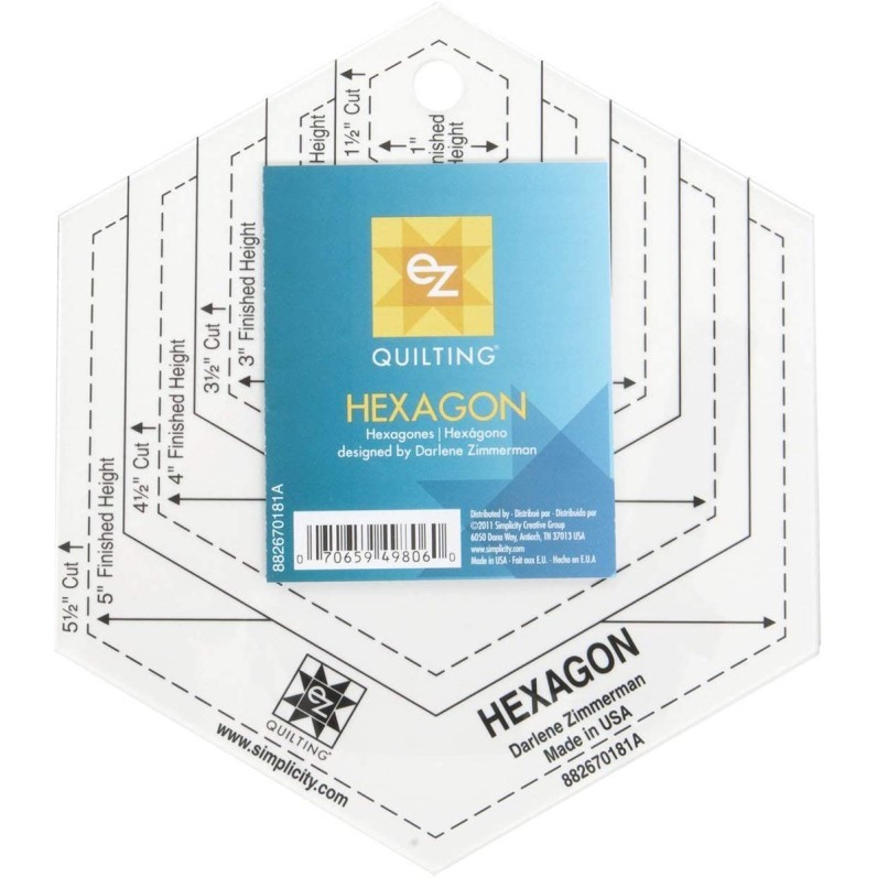

PROMO! EZ Quilting Hexagon Ruler Clear