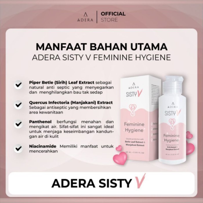 Paket Adera Unik Adera Sisty V Feminine Hygiene Pembersih Organ Intim Diskon