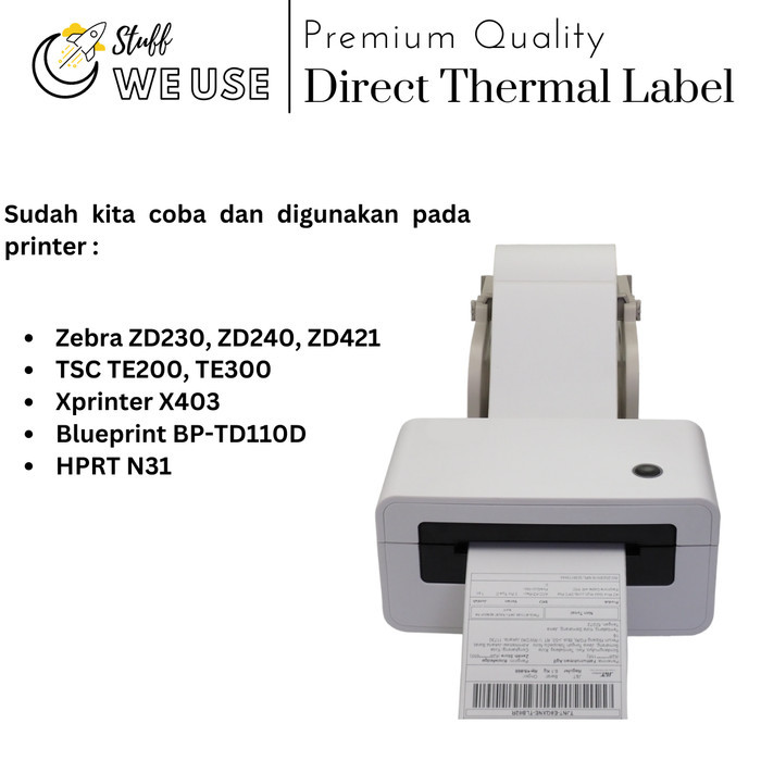 

TERLARIS! THERMAL LABEL STICKER S.W.U 100x150 mm 10 x 15cm A6 - High Quality