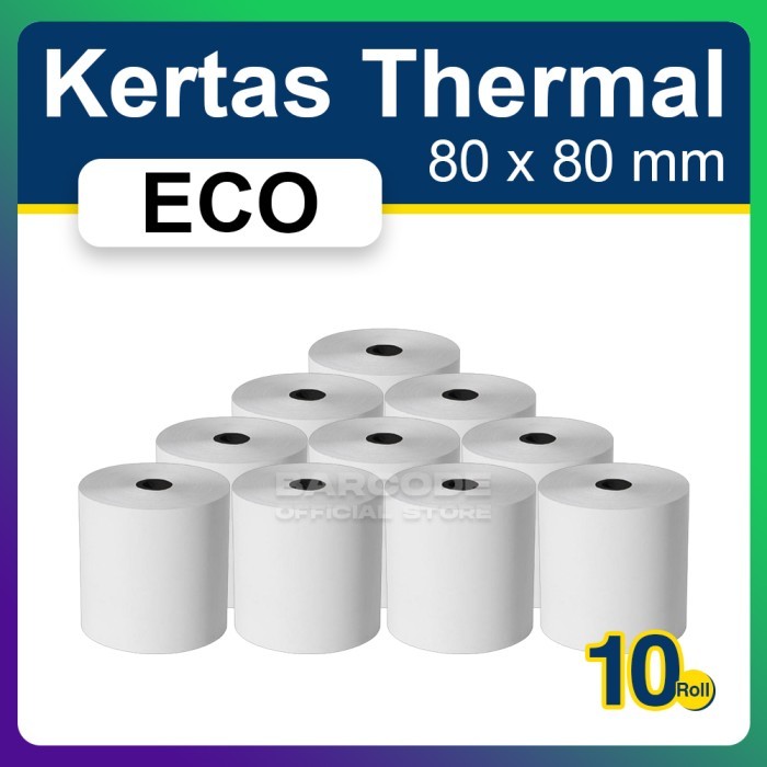 

Kertas Struk Kasir Thermal 80x80 / 80 x 80 mm / 80x80mm (10 Roll)