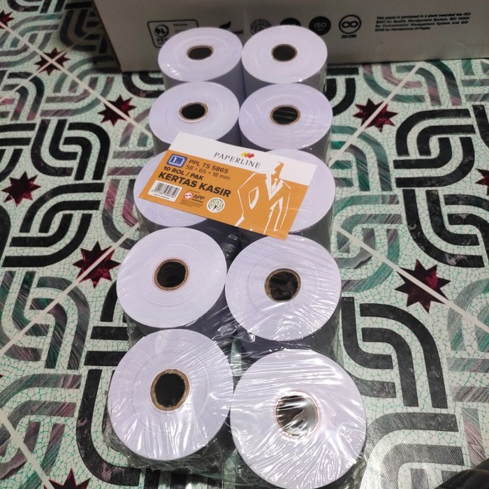 

PROMO! paperline thelstruk kertas kasir 58x65x18 / pack isi 10 rol