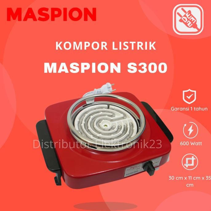 Maspion Kompor Listrik Portable 1 Tungku mini Low Watt S300 S301 S302