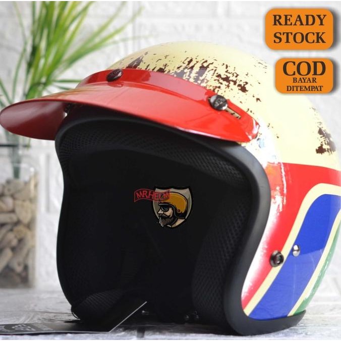 HELM BOGO RETRO SADA TAYENG ORIGINAL PREMIUM QUALITY ( MR HELM ) Terlaris