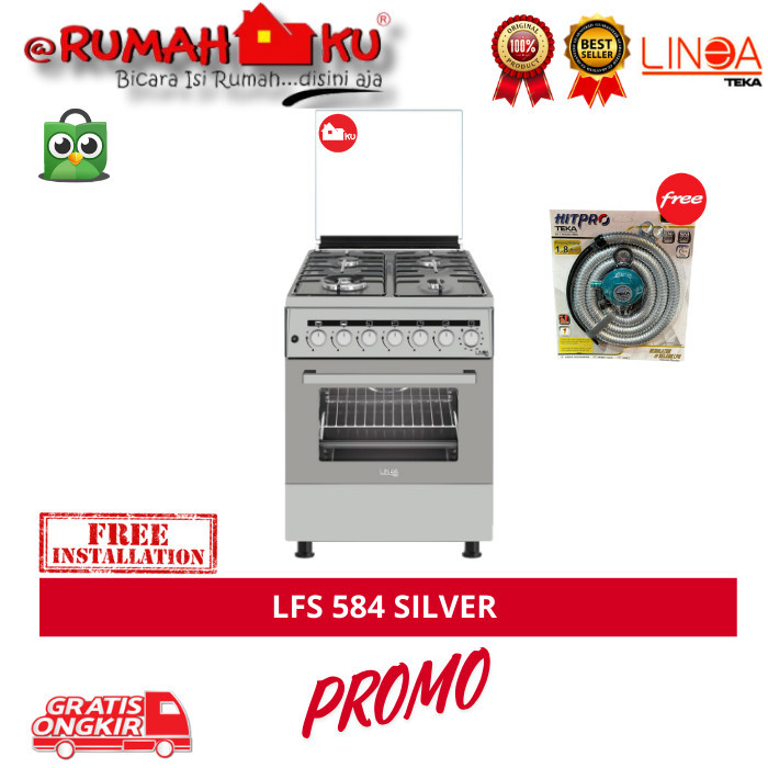Freestanding Cooker Linea By Teka LFS 584 Silver - Kompor Gas dengan Oven