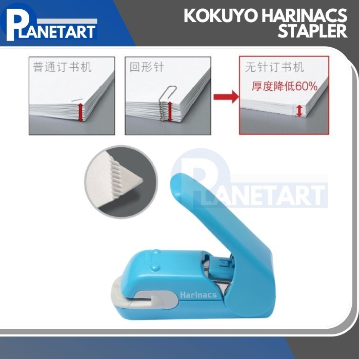 

terbaru !!! stapless press tanpa isi mini 5 sheets kokuyo harinacs