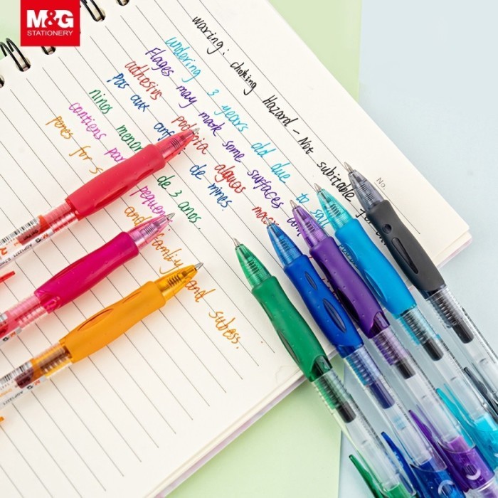 

Pena Pulpen Gel Retractable Gel Pen 0.7Mm Rubber Grip - M&G Agp12371