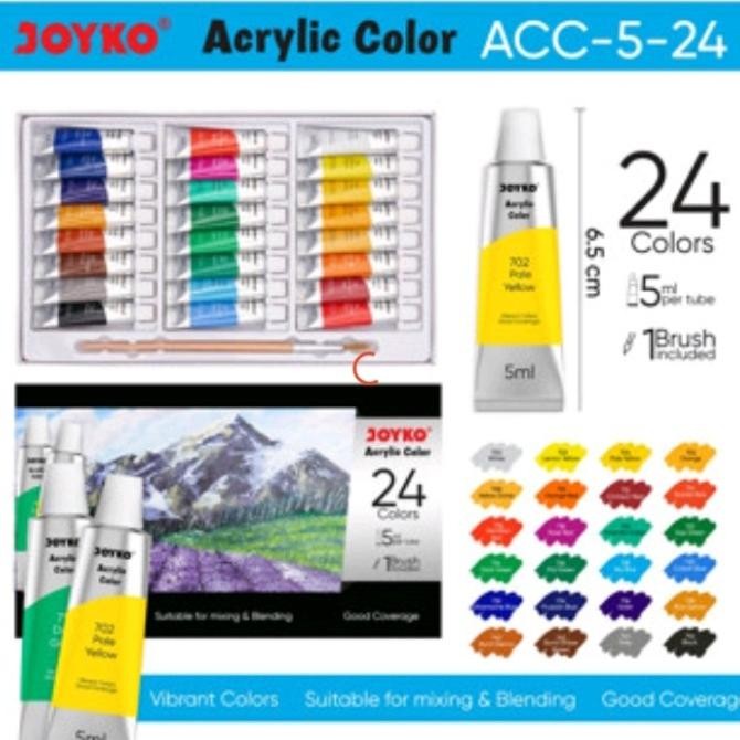 Cat Akrilik Set 24 Warna Joyko HT