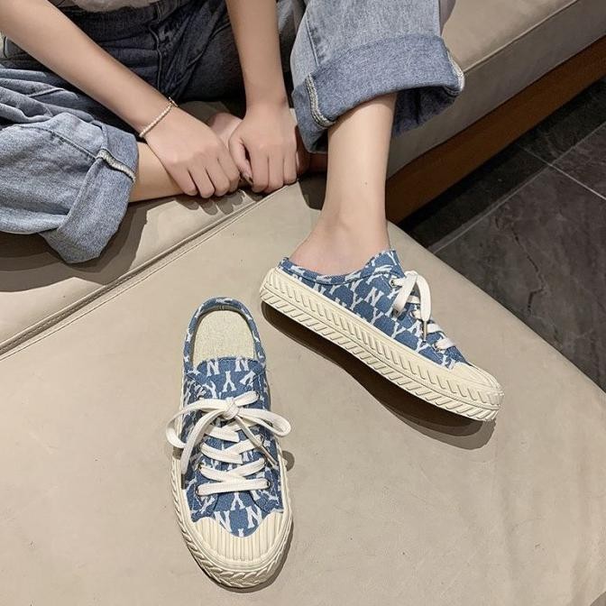 SEPATU SANDAL SELOP ANTISLIP IMPORT WANITA BRANDED KANVAS SNEAKER ORI Terlaris