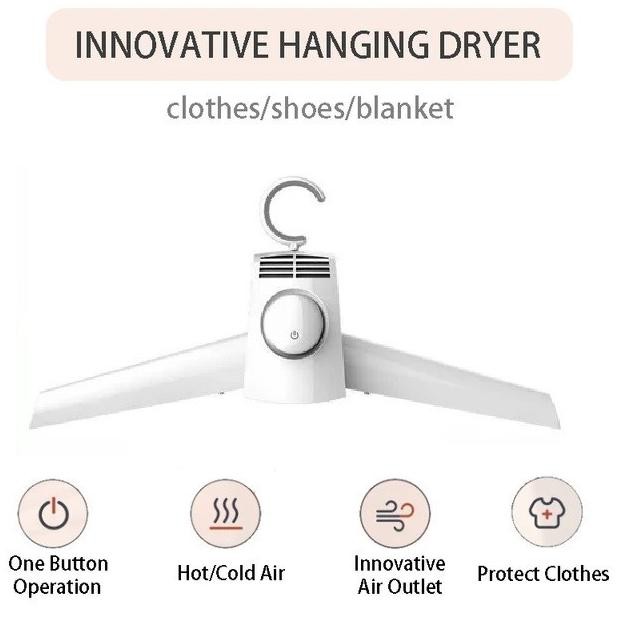 Pengering Pakaian Listrik Portable Gantungan Lemari Lipat Praktis